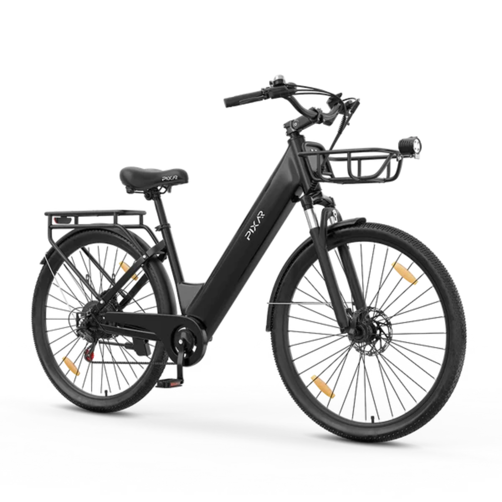 C1 Pro elektrische stadsfiets zwart - zijaanzicht